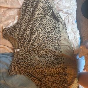 Tee Shop Leopard Print Tank - Brown & Black